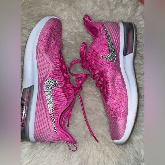 Nike Air Max Women’s Rhinestone Swoosh Pink 8.5 - Picture 7 of 11